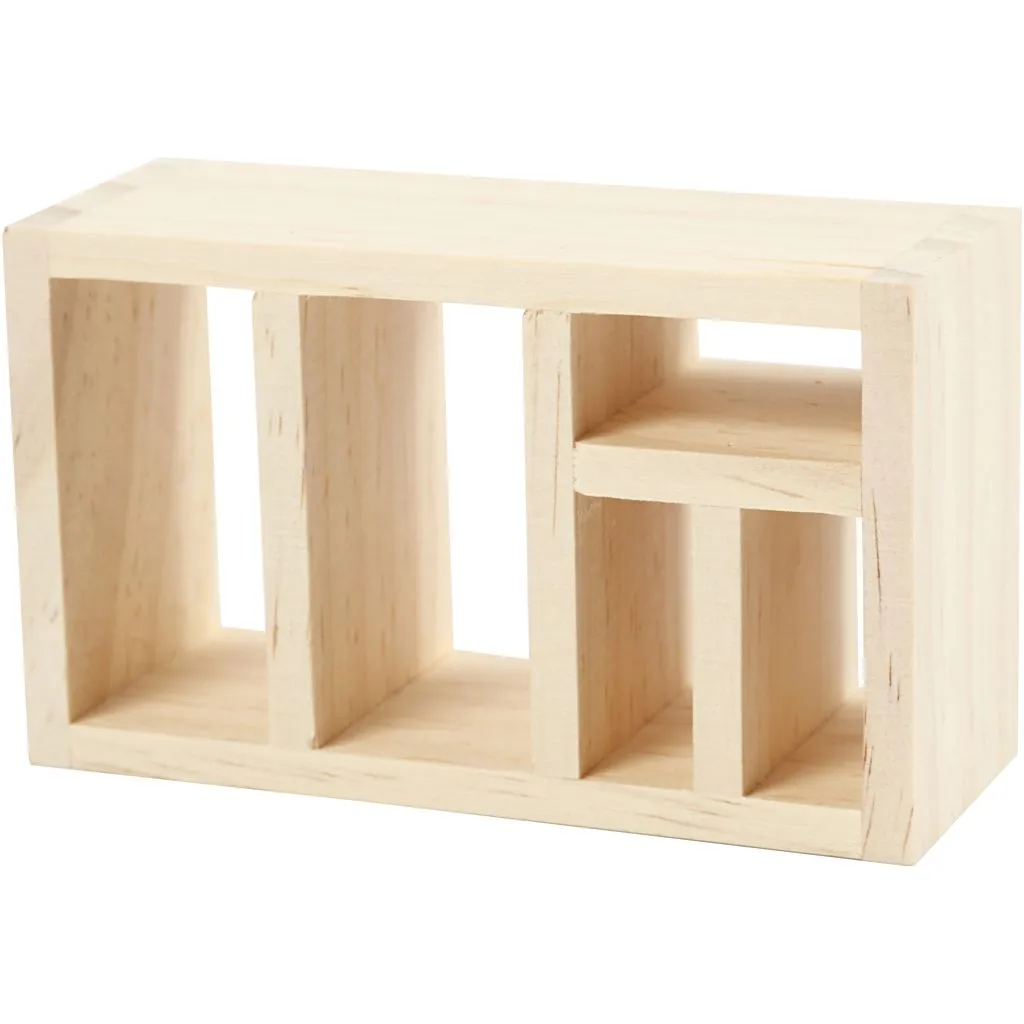 Mini estantería de madera para decorar