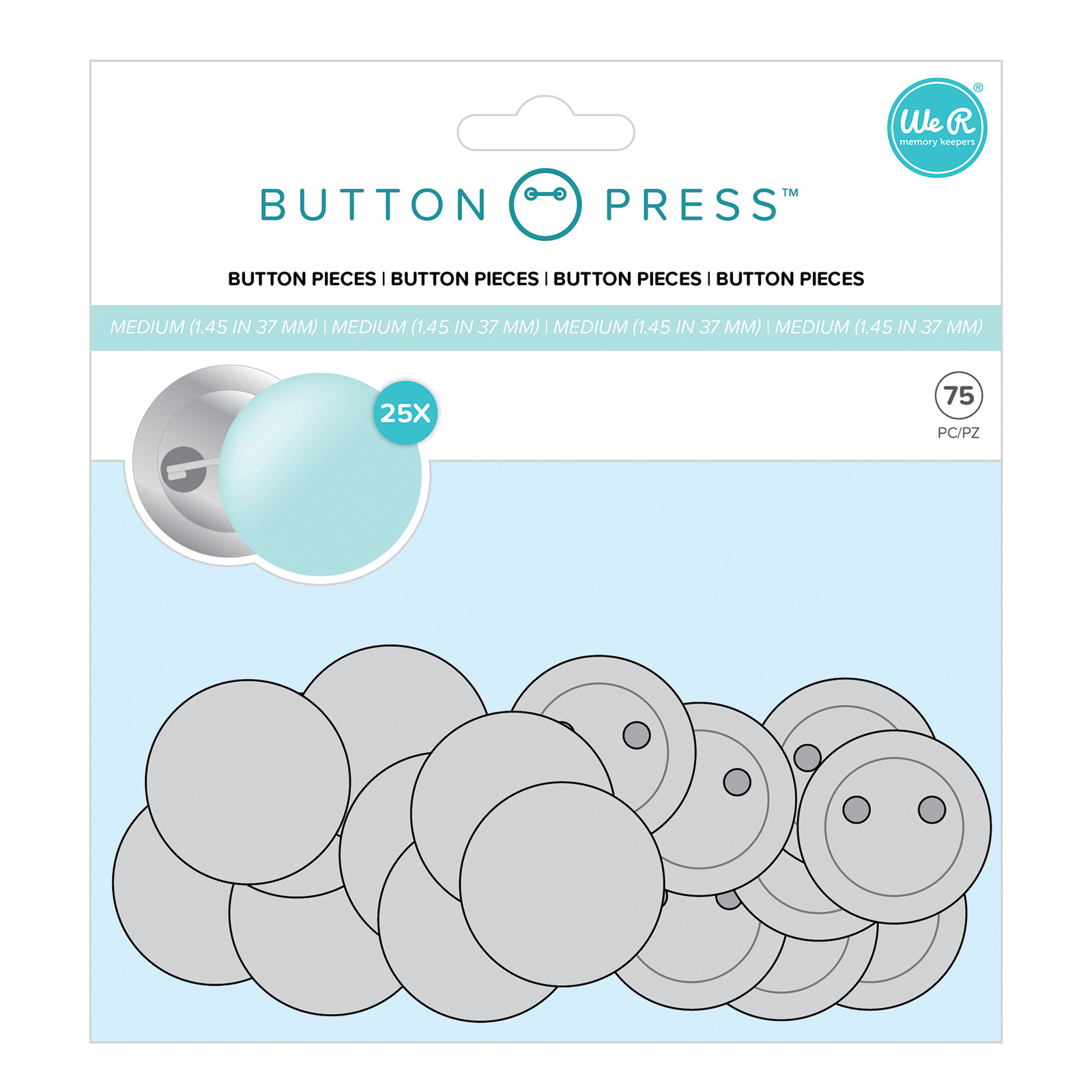 Button Press We R - Máquina para hacer chapas y sus accesorios