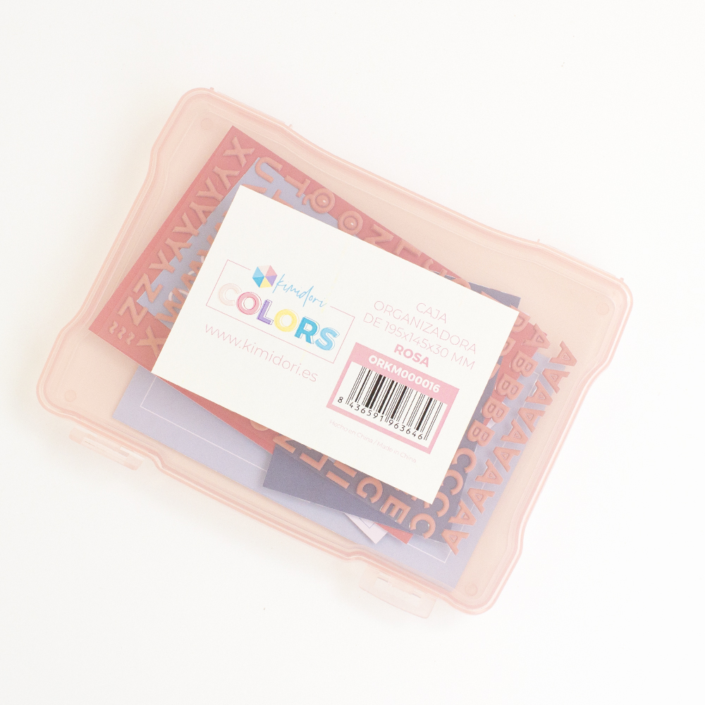 Caja con compartimentos Kimidori Colors Rosa