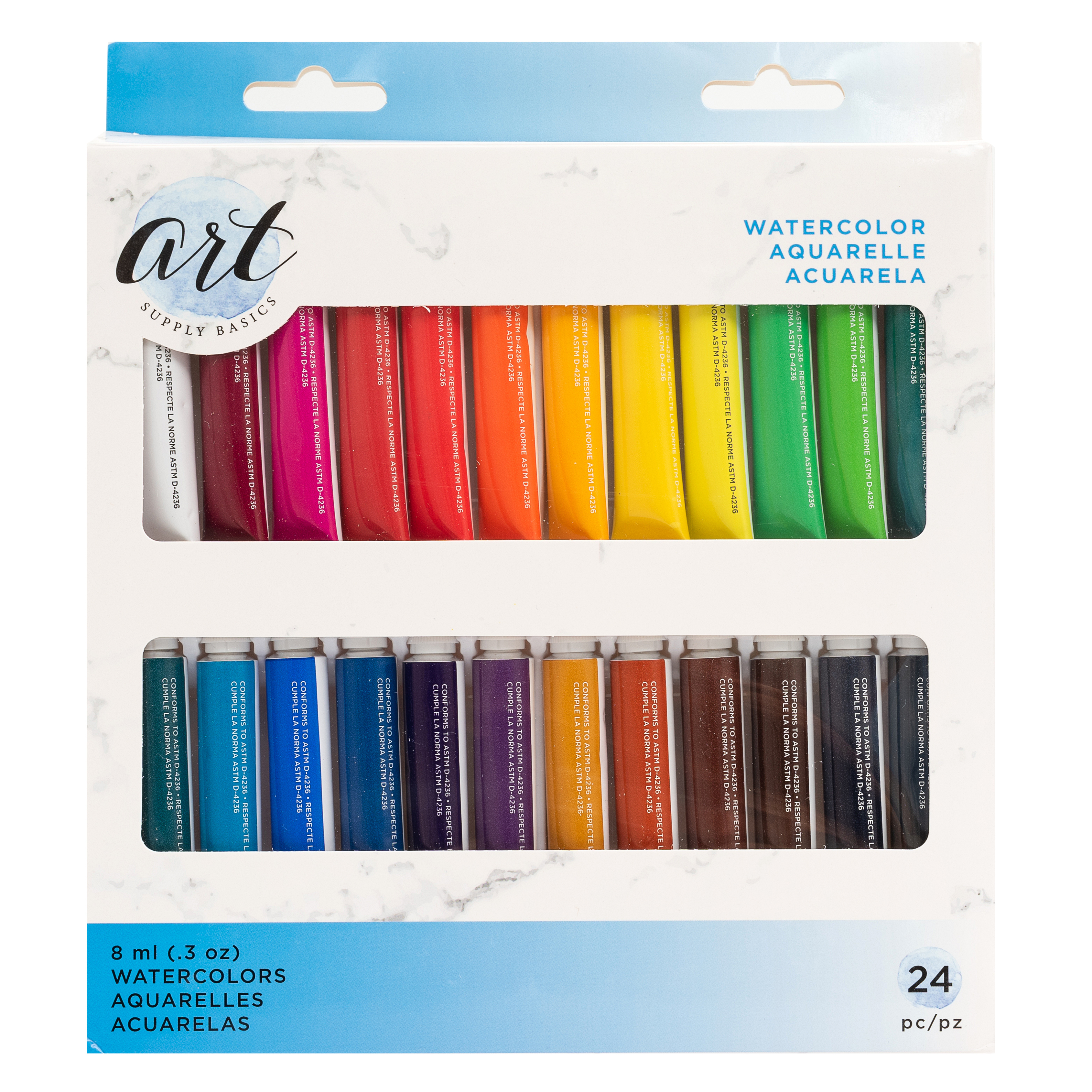 conciencia Sembrar Sitio de Previs Set de acuarelas en tubo 24 colores Art de American Crafts