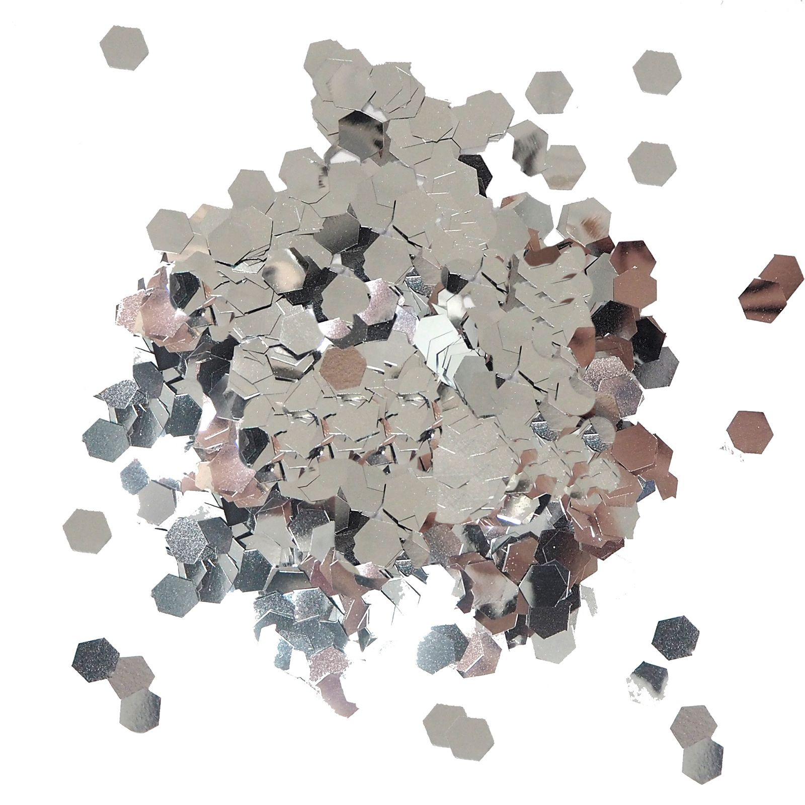 Cosmic Shimmer Glitter Jewels Silver Hexagons