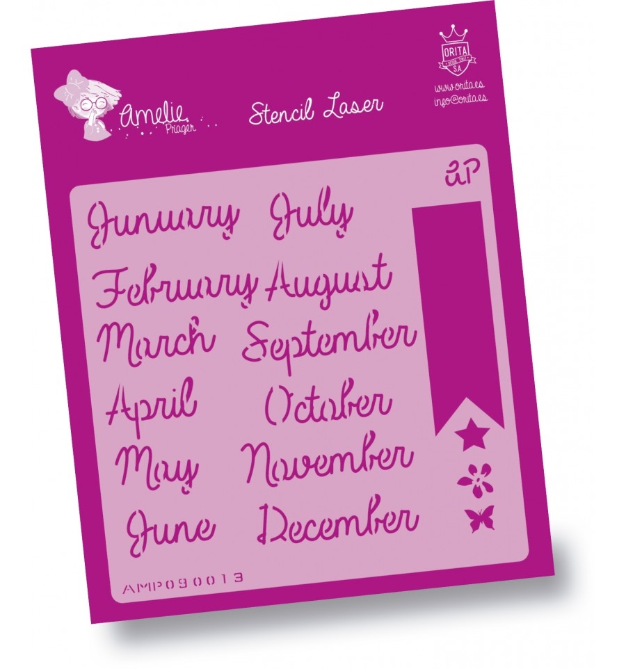 Máscara Meses en inglés