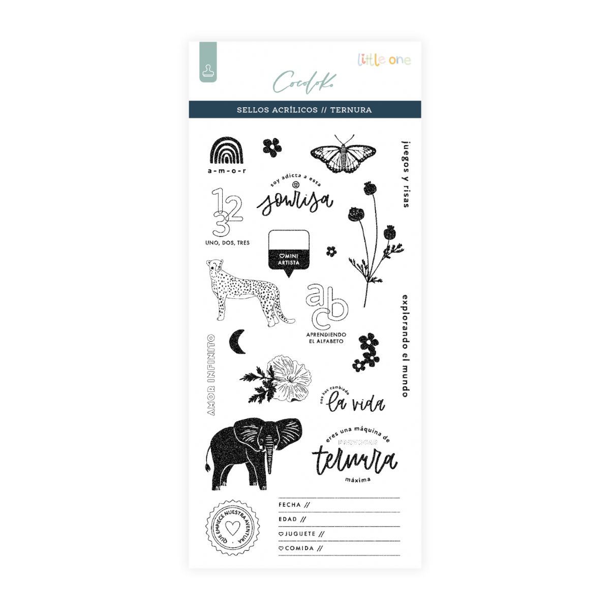 Set de sellos Ternura CASTELLANO Little one de Cocoloko