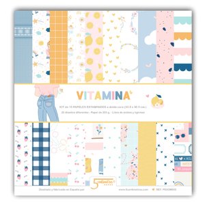 Kit de papeles 12"x12" Vitamina