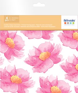 Set de vellums Artemio Au Jardin 4 hojas