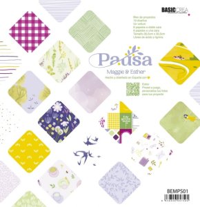 Stack 12&quot;x12&quot; de papeles y vellum Pausa por Maggie & Esther