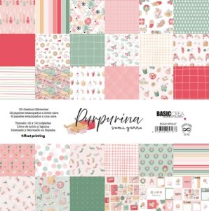 Stack 12"x12" Purpurina de Sami Garra con 18 papeles
