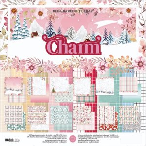 Stack 12"x12" Charm de Elena Roche con 18 papeles