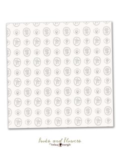 Acetato 12&quot;x12&quot; Books and Flowers de Vintage Odyssey