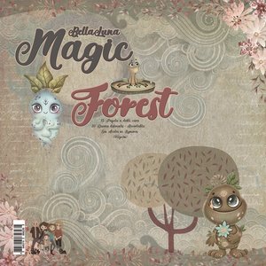 Pad 12x12&quot; Bellaluna Crafts con 15 papeles doble cara Magic Forest
