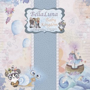 Pad 12x12&quot; Bellaluna Crafts con 18 papeles doble cara Baby Kingdom