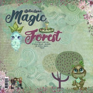 Pad 8x8&quot; Bellaluna Crafts con 15 papeles doble cara Magic Forest