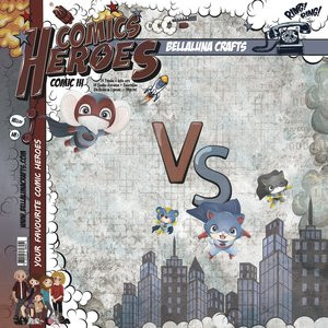 Pad 8x8&quot; Bellaluna Crafts con 24 papeles doble cara Comic Heroes