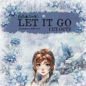 Pad 8x8&quot; Bellaluna Crafts con 12 papeles doble cara Let it Go Cut Outs