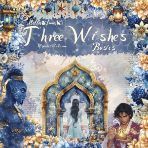 Pad 8x8&quot; Bellaluna Crafts con 12 papeles doble cara Three Wishes Basics