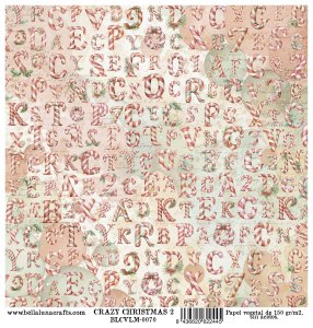Vellum 12x12&quot; Bellaluna Crafts Crazy Christmas 2
