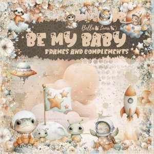 Pad 12x12&quot; Bellaluna Crafts con 12 papeles doble cara Be my Babe Frames & Complements