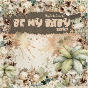 Pad 8x8&quot; Bellaluna Crafts con 12 papeles doble cara Be my Babe Basics