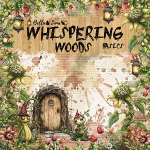 Pad 8x8" Bellaluna Crafts con 12 papeles doble cara Whispering Woods Basics