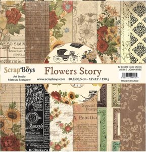 Set de papeles Scrap Boys 12x12" Flowers Story