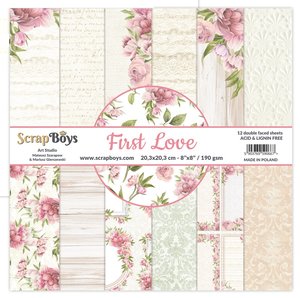 Set de papeles Scrap Boys 8x8" First Love