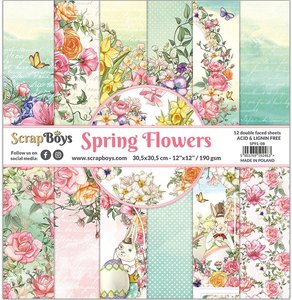 Set de papeles Scrap Boys 12x12" Spring Flowers