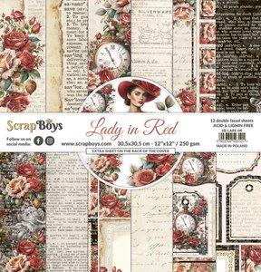 Set de papeles Scrap Boys 12x12&quot; Lady in Red