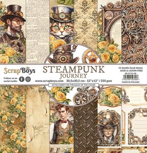 Set de papeles Scrap Boys 12x12&quot; Steampunk Journey