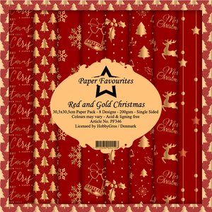 Pad papeles Paper Favourites Red & Gold Christmas