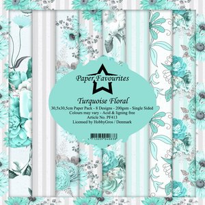 Pad papeles Paper Favourites Turquoise Floral