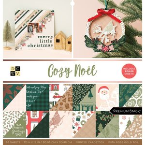 Cozy Noel Stack Premium 12x12" con foil Rose