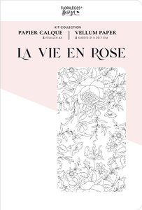 Kit de vellums 12&quot;x12&quot; Florileges La Vie en Rose