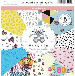 Pad de papeles 12x12" Fridita Vuelta a los 80's