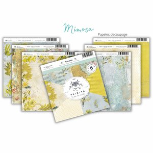 Set papel decoupage 12x12" Fridita Mimosa