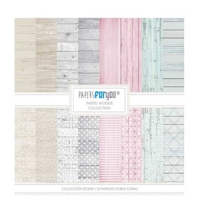 Pad 12x12" Papers For You Básicos Natural Pastel Woods 12 pk