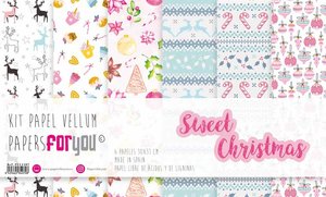 Pad Vellums 12x12" Papers For You Sweet Christmas 6 papeles