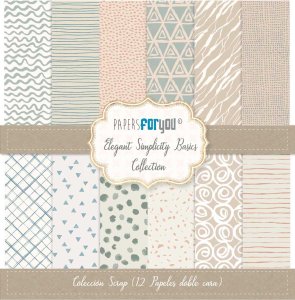 Colección 12 papeles doble cara 12&quot;x12&quot; PFY Elegant Simplicity