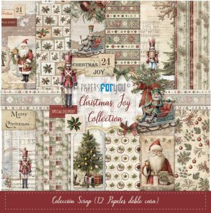 Colección 12 papeles doble cara 12&quot;x12&quot; PFY Christmas Joy