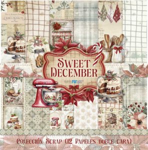 Colección 12 papeles doble cara 12&quot;x12&quot; PFY Sweet December
