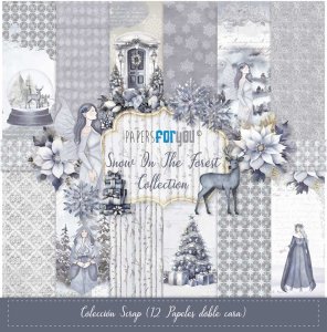 Colección 12 papeles doble cara 12&quot;x12&quot; PFY Snow on the Forest