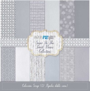 Colección 12 papeles doble cara 12&quot;x12&quot; PFY Snow on the Forest Basics