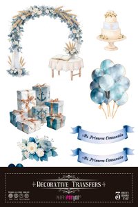 Decorative transfers 20x30 cm PFY Mi fiesta de Comunión Niño