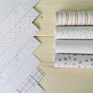 Pack "Todos los cremas" de la colección Inés by Hypati con 18 papeles