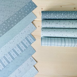 Pack "Todos los verdes" de la colección Inés by Hypati con 18 papeles