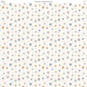 Papel 12x12&quot; Margaritas Mix colección Inés by Hypati