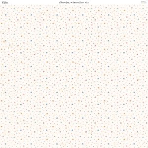 Papel 12x12&quot; Estrellas Mix Crema colección Inés by Hypati