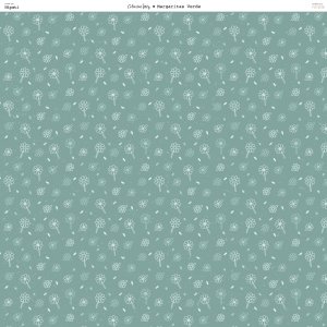 Papel 12x12" Margaritas Verde colección Inés by Hypati