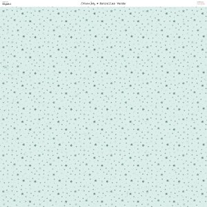 Papel 12x12" Estrellas Verde colección Inés by Hypati