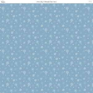 Papel 12x12" Margaritas Azul colección Inés by Hypati