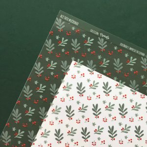 Acetato 12&quot;x12&quot; Muérdago col. Franela de Iriri Studio